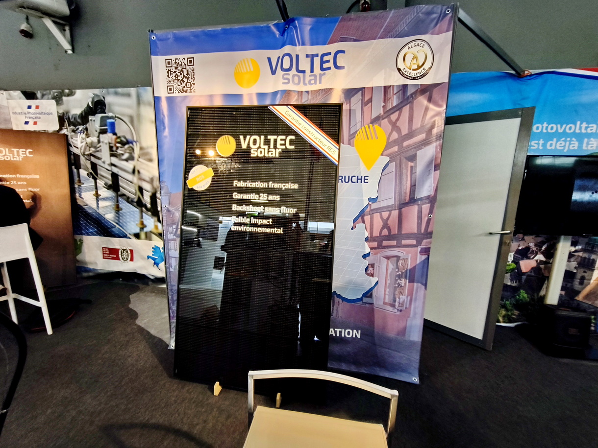 Lun des panneaux photovoltaïques du français Voltec Solar qui bénéficie de la TVA à 5,5 % pour les installations domestiques jusquà 9 kWc