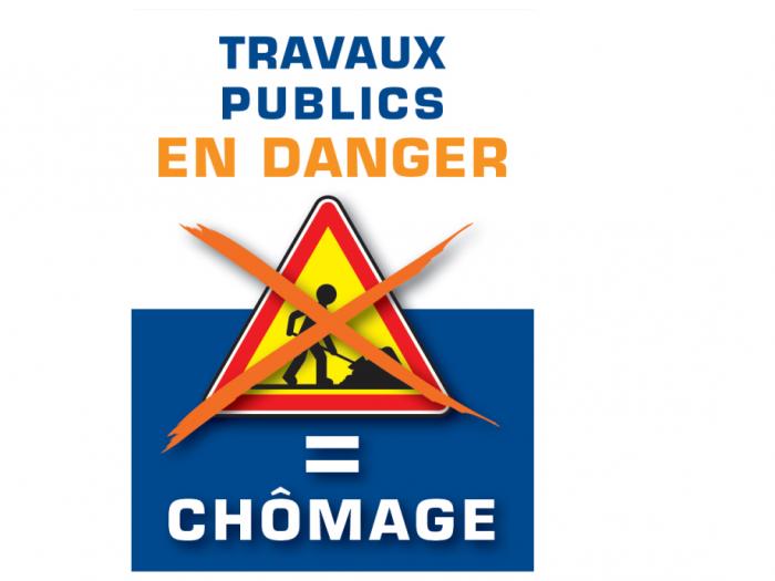 Les travaux publics manifestent pour sauver les emplois